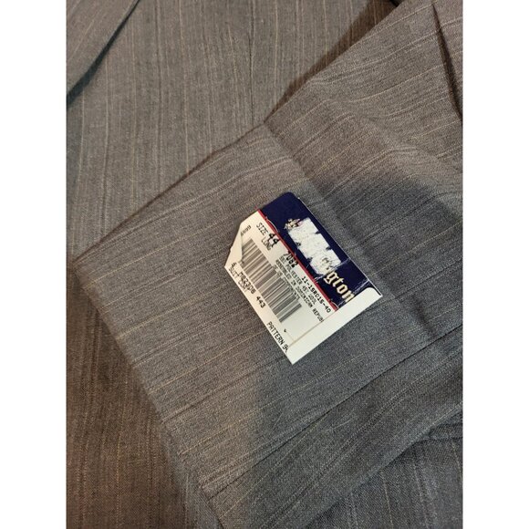 NWT Barrington Gray Wool Blend Gray Stripe Blazer Jacket Size 44L - Picture 5 of 7